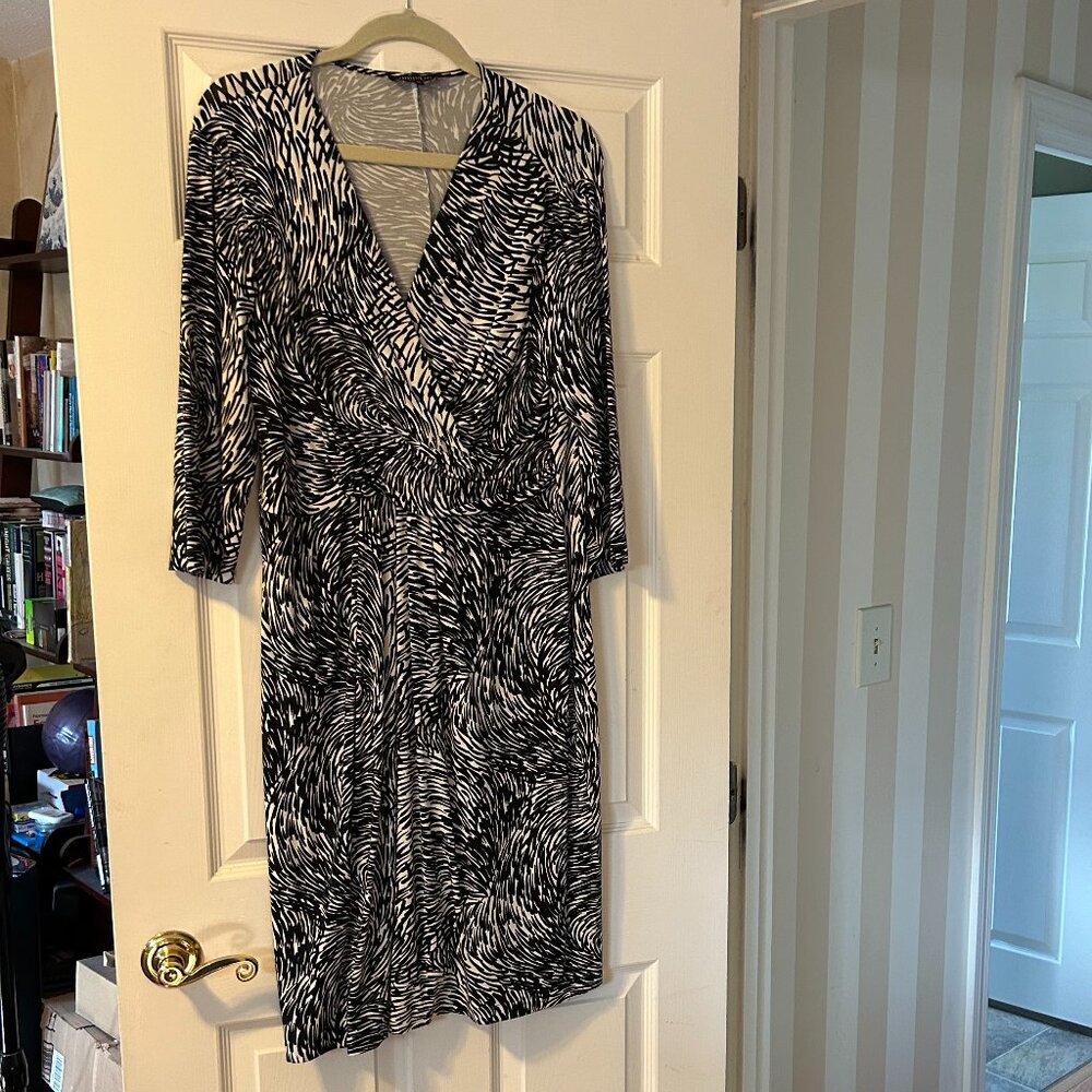 Women's Lafayette 148 Black and white dress, Size XL